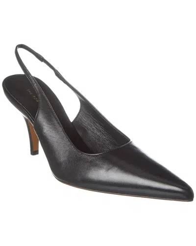 The Row Sling Point Leather Slingback Pump In Black