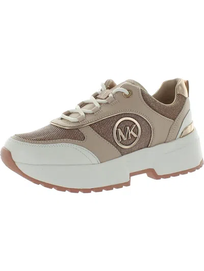 Michael Michael Kors Percy Trainer Womens Faux Leather Gym Running & Training Shoes In Multi