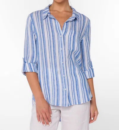 Velvet Heart Elisa Shirt In Blue Stripe