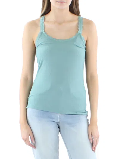 B.tempt'd By Wacoal Womens Ribbed Lace Trim Camisoles & Tanks In Green