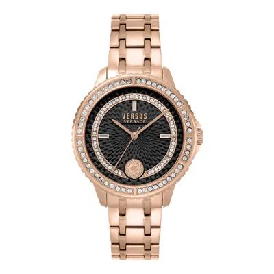 Versus Montorgueil Crystal Watch In Gold