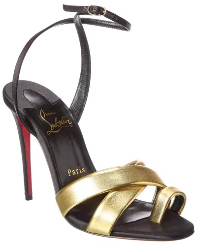 Christian Louboutin Degrastrass 85 Vinyl & Leather Pump In Yellow