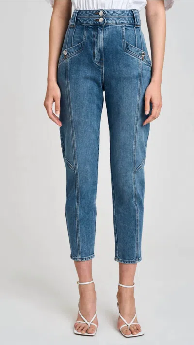 Derek Lam 10 Crosby Alexa High Rise Jeans In Medium Wash In Multi