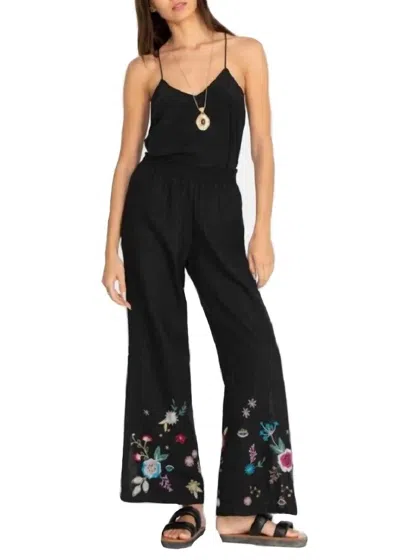 Johnny Was Martine Hight Slit Palazzo Pant In Black