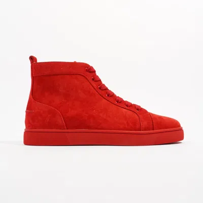 Christian Louboutin Louis Flat Suede In Red