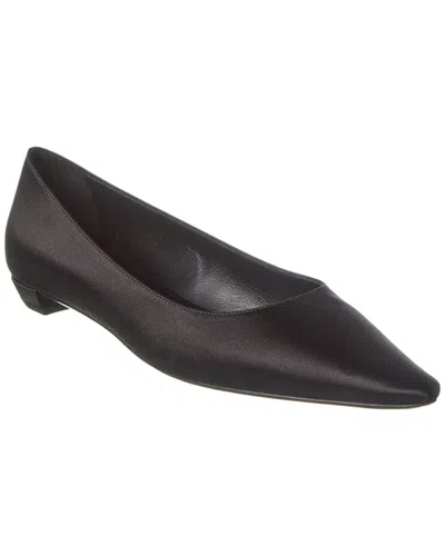 The Row Claudette Satin Flat In Black