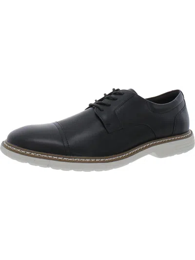 Alfani Tolland Mens Manmade Faux Leather Oxfords In Black