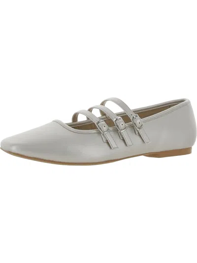 Coconuts By Matisse Sonic Womens Square Toe Comfort Ballet Flats In Silver