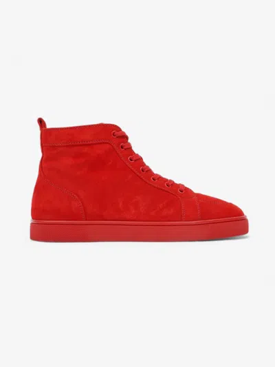 Christian Louboutin Rantus Flat Suede In Red