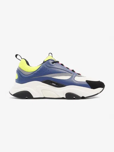 Dior B22 Sneakers / / Navy Mesh In White