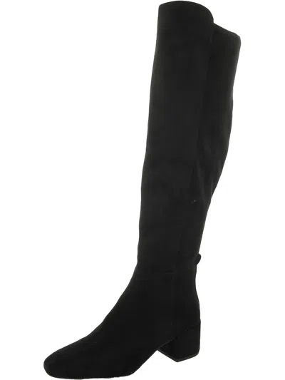 Michael Michael Kors Womens Faux Suede Tall Over-the-knee Boots In Black