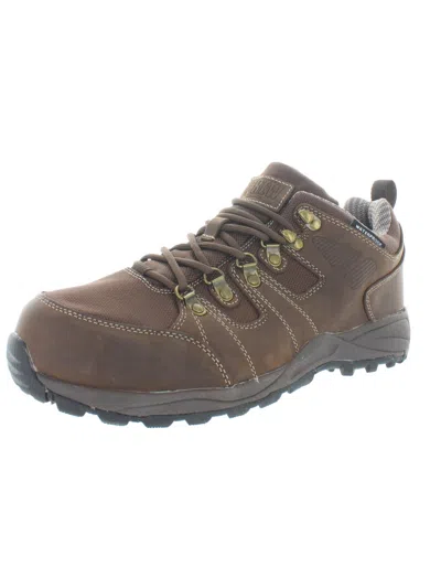 Drew Canyon Mens Leather Slip Resistant Hiking, Trail Shoes In Brown