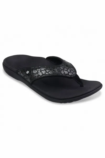 Spenco Women's Yumi Sandals In Cheetah Black In Multi