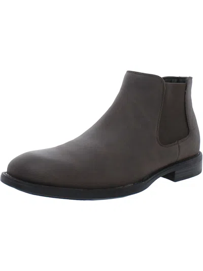 Madden Mens Faux Leather Chelsea Boots In Brown