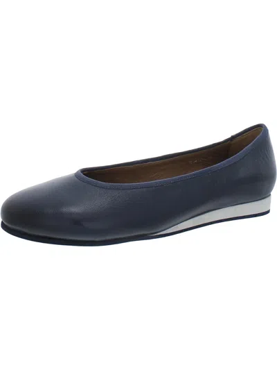 Trotters Ilsa Womens Leather Flat Shoes In Blue