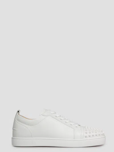 Christian Louboutin Louis Junior Leather Sneakers In White