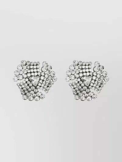 Alessandra Rich Earrings In Cry-silver