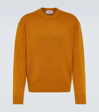 Frame Crewneck Cashmere Sweater In Orange
