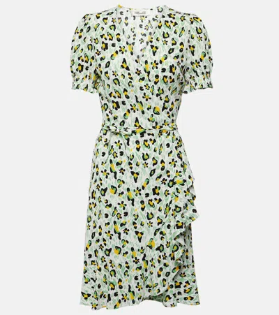 Diane Von Furstenberg Emilia Printed Wrap Dress In Multicoloured