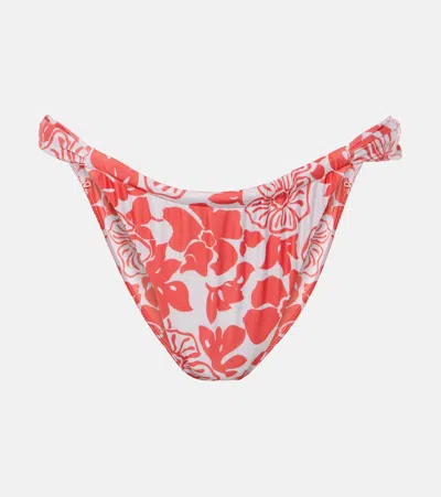 Faithfull Andez Floral Bikini Bottom In Red