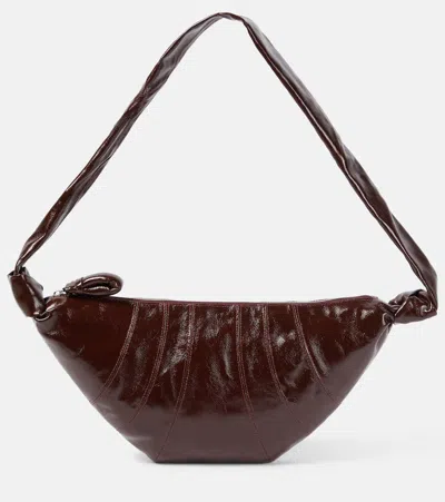 Lemaire Small Croissant Bag Dark Tabacco In Brown