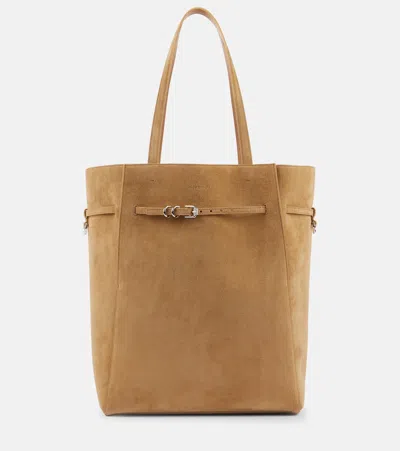 Givenchy Voyou Medium Suede Tote Bag In Beige