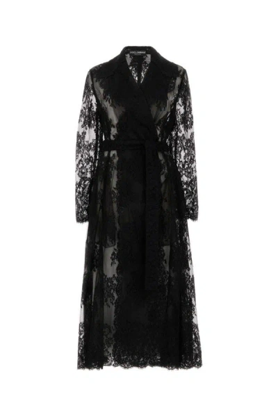 Dolce & Gabbana Woman Black Lace Overcoat