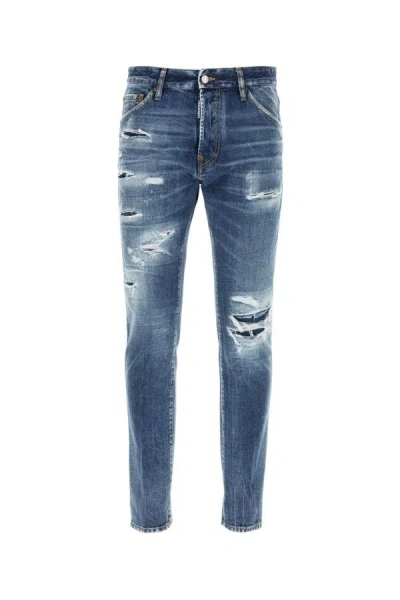 Dsquared2 Dsquared Man Denim Cool Guy Jeans In Blue