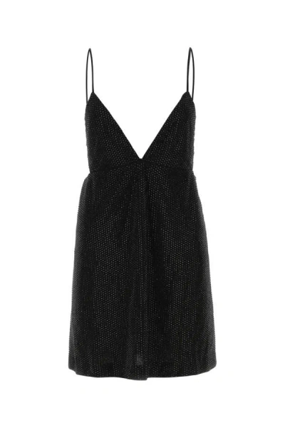 Dsquared2 Black Viscose Mini Dress In 900