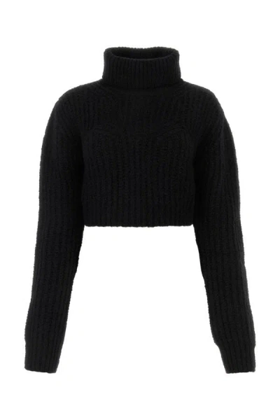 Dsquared2 Ribbed-knit Cropped Jumper In Black