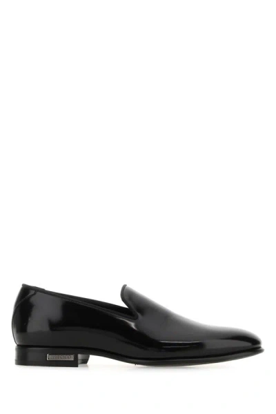 Jimmy Choo Man Black Leather Thame Loafers