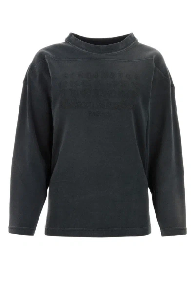 Maison Margiela Cotton Sweatshirt In Black