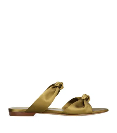 Le Monde Beryl Knotted Flat Sandals In Green