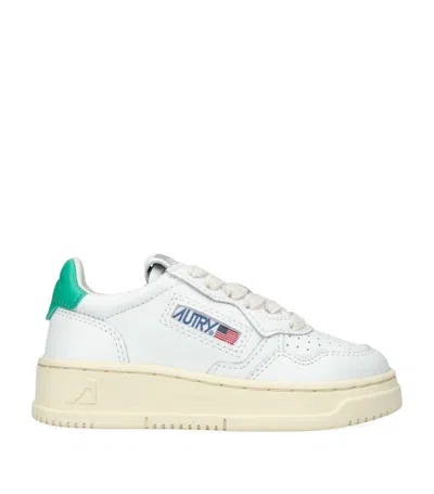 Autry Kids' Leather Low-top Medalist Sneakers In White