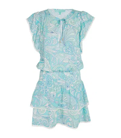 Melissa Odabash Womens Mirage Blue Keri Abstract-pattern Cover-up