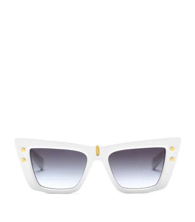 Balmain Eyewear B-eye Cat-eye Frame Sunglasses In White
