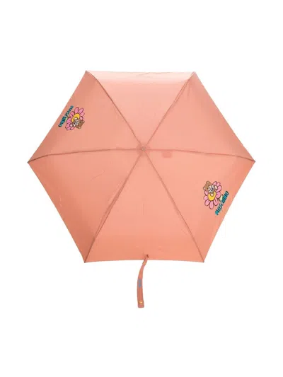 Moschino Teddy Bear Compact Umbrella In N Pink Pendant Teddy