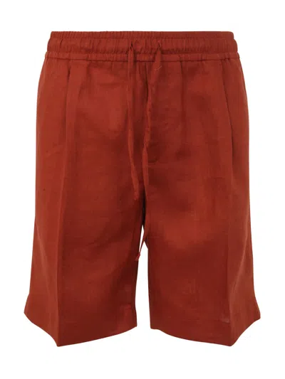 Michael Coal Men's Linen Shorts In Red