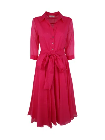 Nina 14.7 Cotton Voille Dress In Pink & Purple