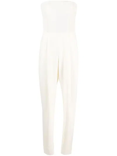 Emporio Armani Strapless Bodice Jumpsuit In White