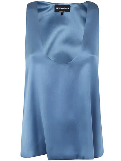 Giorgio Armani Top Clothing In Blue