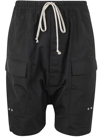 Rick Owens Cargo Pods Shorts In Black