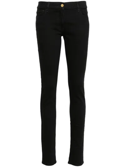 Elisabetta Franchi Logo-plaque Skinny-leg Jeans In Black