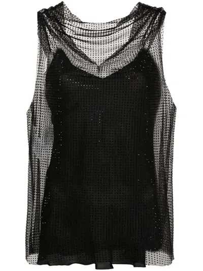 Philosophy Sleeveless Top With Tulle In Black
