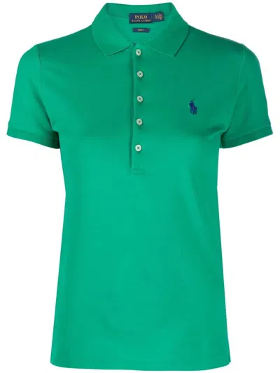 Polo Ralph Lauren Polo Pony Embroidered Polo Shirt In Green