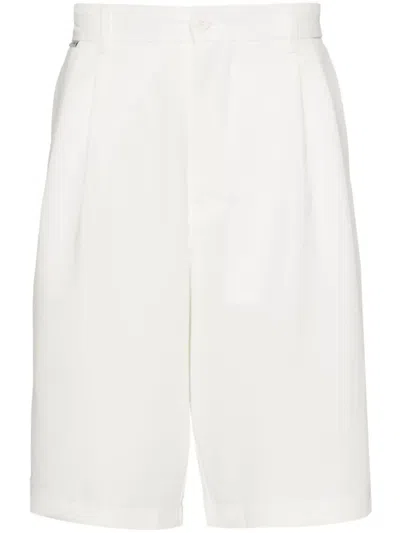 Family First Tailored Knee Shorts In White