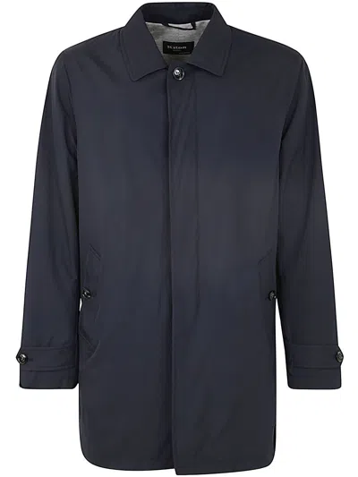 Kiton Trench Clothing In Blue