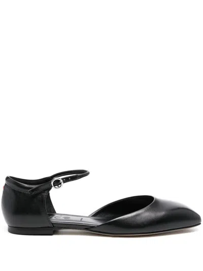 Aeyde Miri Leather Ballet Flats In Black
