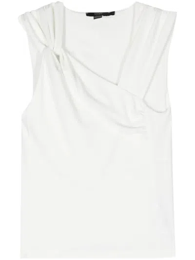 Seventy Knot-detail Ribbed Top In White