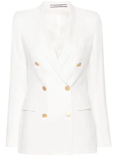 Tagliatore Parigi10 Double Breasted Jacket In White